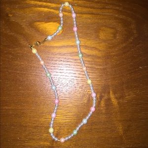 Multi-colored beaded necklace.